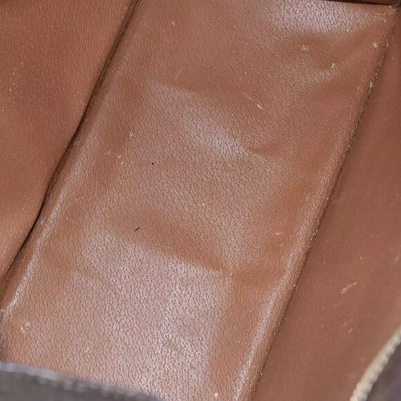 CELINE Macadam Canvas Hand Bag PVC Leather Brown Gold Auth - Picture 16 of 16